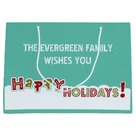 Happy Holidays Tasche Große Geschenktüte