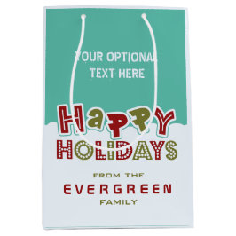 Happy Holidays Tasche Mittlere Geschenktüte