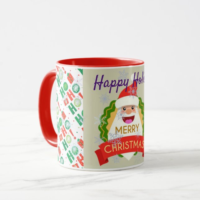 Happy Holidays Tasse (Vorderseite Links)