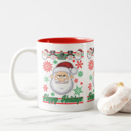 Happy Holidays Tasse Santa Face