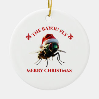 Happy Holidays The Bayou Fly Keramik Ornament