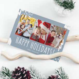 Happy Holidays Three Foto Family Weihnachten