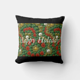Happy Holidays Throw Design Kissen