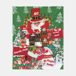 Happy Holidays Throw Fleece