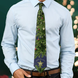Happy Holidays Traditionelle Christmas Tree Tie Krawatte