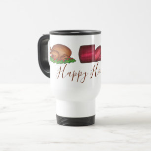Happy Holidays Türkei Cranberry Pumpkin Pie Dinner Reisebecher