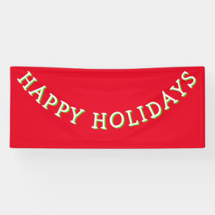 Happy Holidays typografische White Red Christmas Banner