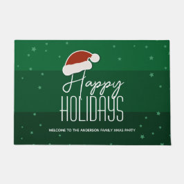 Happy Holidays Typografy Christmas Party Willkomme Fußmatte