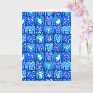 Happy Holidays Ugly Hannukah Sweater Karte