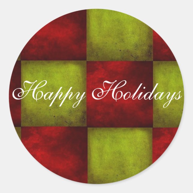 Happy Holidays Umschlag Aufkleber (Vorderseite)