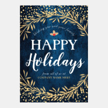 Happy Holidays und Business Danke