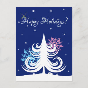 Happy Holidays und die besten Wünsche anpassbar Feiertagspostkarte