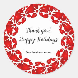 Happy Holidays Vielen Dank Personalisiert Runder Aufkleber