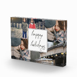 Happy Holidays Vier FotoCollage Fotoblock