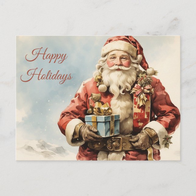 Happy Holidays Vintage Weihnachten Weihnachten Wei (Vorderseite)