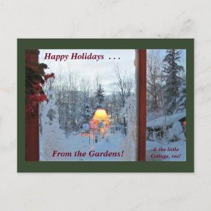 Happy Holidays Vom Garten Winterurlaub Postkarte