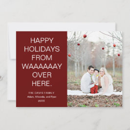 Happy Holidays von hier aus mit Foto Feiertagskarte