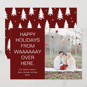 Happy Holidays von hier aus mit Foto Feiertagskarte