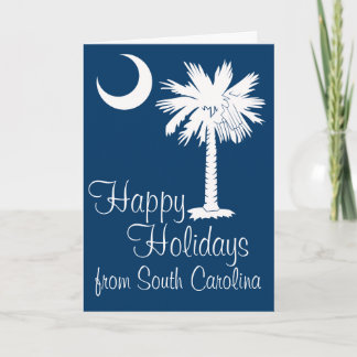 Happy Holidays von SC Blue Palmetto Moon Card Feiertagskarte