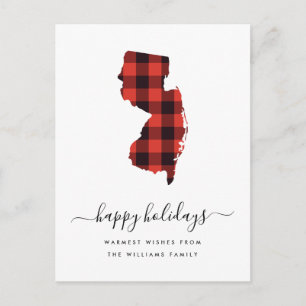 Happy Holidays Warm wünscht New Jersey Postkarte