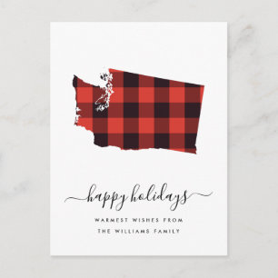 Happy Holidays Warme Wünsche aus Washington Postkarte