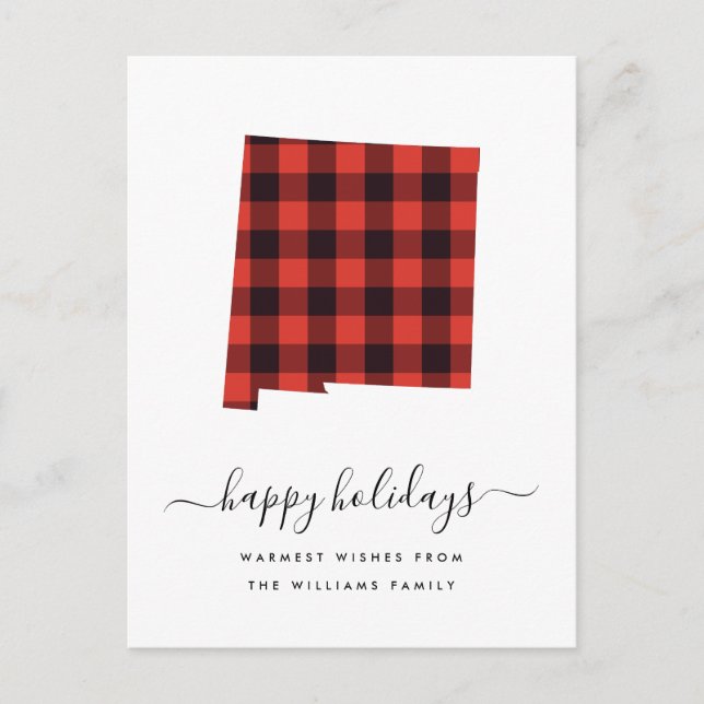 Happy Holidays | Warme Wünsche New Mexico Postkarte (Vorderseite)