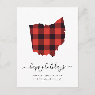 Happy Holidays Warme Wünsche Ohio Postkarte