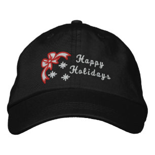 Happy Holidays Weihnachten bestickt Frauenhut Bestickte Kappe