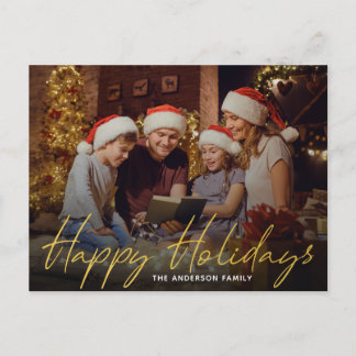 Happy Holidays Weihnachten Foto Postkarte