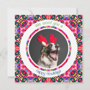 Happy Holidays Weihnachten Foto Pun Dog Vater Mum 
