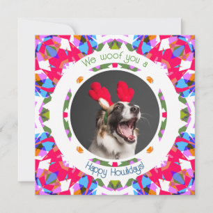 Happy Holidays Weihnachten Foto Pun Dog Vater Mum 
