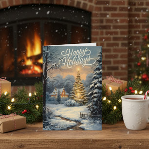 Happy Holidays Weihnachten im Freien Personalisier