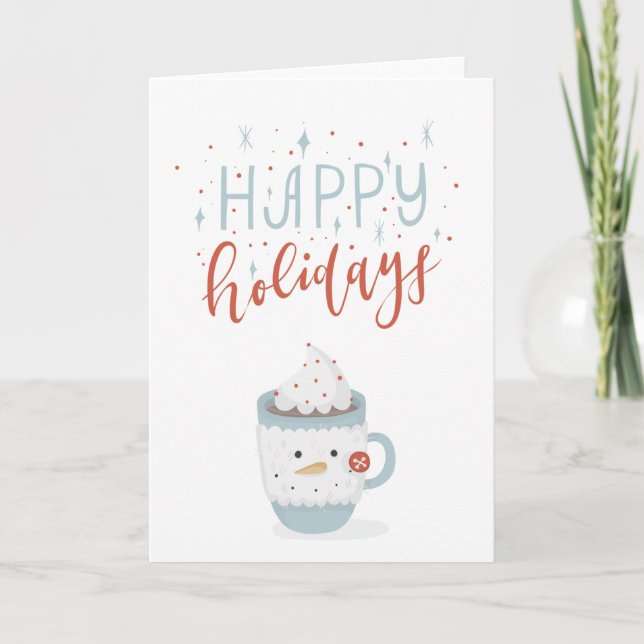 Happy Holidays Weihnachten Karte (Vorderseite)