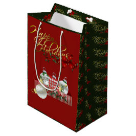 Happy Holidays Weihnachten Mittlere Geschenktüte