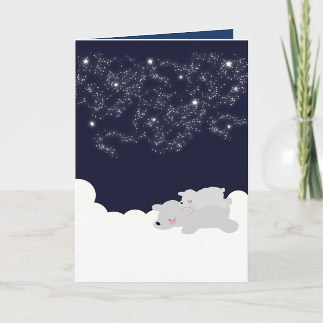 Happy Holidays Weihnachten Polar Bären Card (Vorderseite)