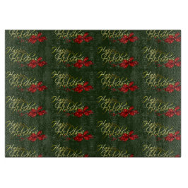 Happy Holidays Weihnachten Schneidebrett