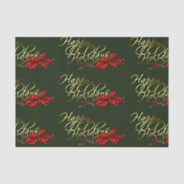 Happy Holidays Weihnachten Seidenpapier