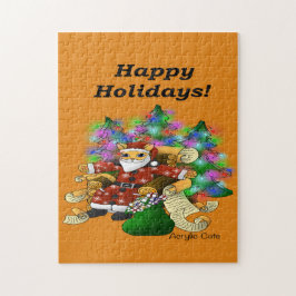Happy Holidays Weihnachten Weihnachten Weihnachten Puzzle