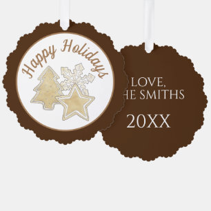 Happy Holidays Weihnachten Zucker Cookies Bäckerei Ornament Karte