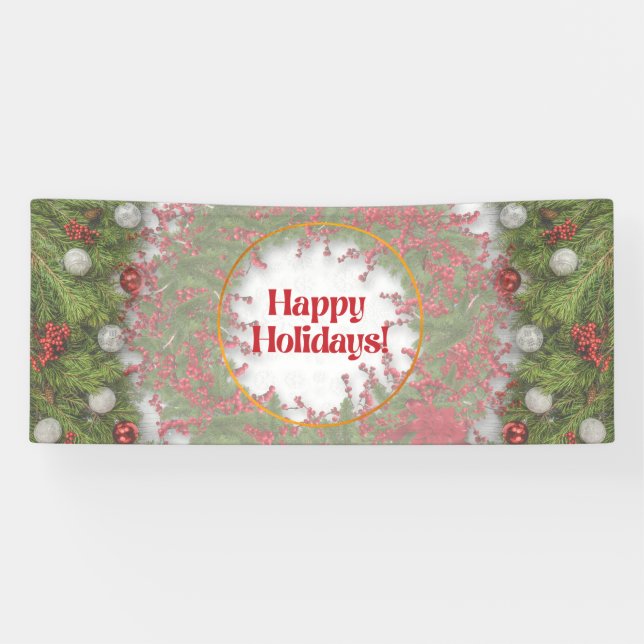 Happy Holidays Weihnachtsbanner Banner (Horizontal)