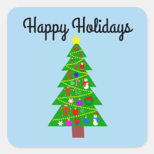 Happy Holidays Weihnachtsbaum #1-2 Stickers