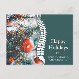 Happy Holidays Weihnachtsbaum Chiropractic Feiertagspostkarte
