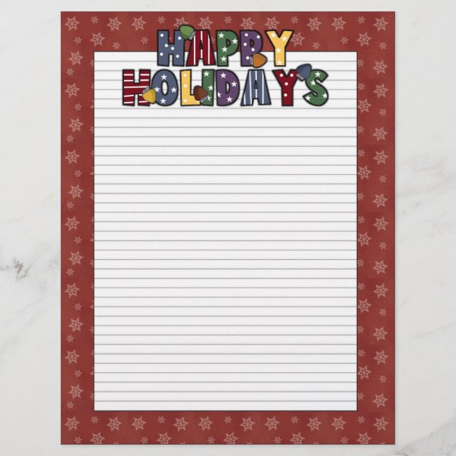 Happy Holidays Weihnachtsgeschichten Letterhead (Vorderseite)