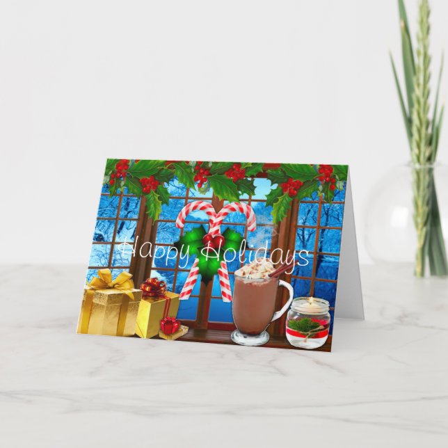 Happy Holidays Weihnachtskarte Feiertagskarte (Vorderseite)
