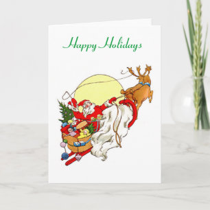 Happy Holidays Weihnachtskarten für den Schlitten Feiertagskarte