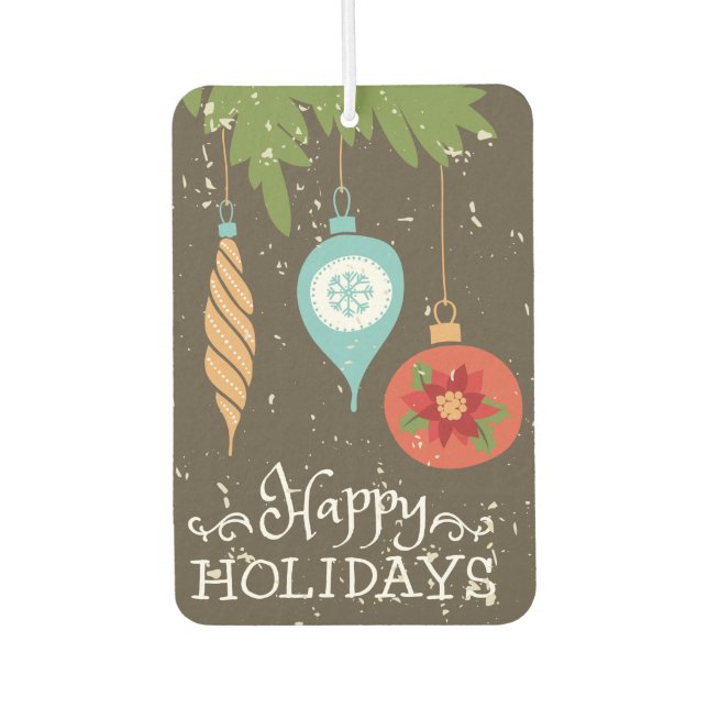 Happy Holidays Weihnachtsschmuck Dekorative Autolufterfrischer (Vorderseite)