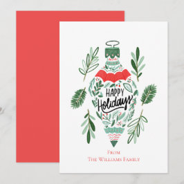 Happy Holidays Weihnachtsschmuck Feiertagskarte