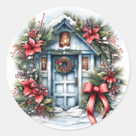 Happy Holidays Weihnachtsschrei 2D Vector Sticker