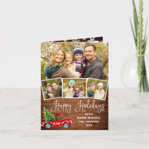 Happy Holidays Weihnachtsweihnachtsfahrer Truck 4  Feiertagskarte