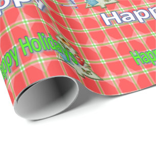 Happy Holidays Weihnachtswrapping Paper Geschenkpapier